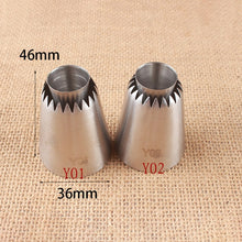 Load image into Gallery viewer, 4pcs Sulta Ne Ring Cookies Mold Sultan Tube Icing Piping Nozzles For Decrating Cakes Big Size Russian Pastry Tips Dessert Decor
