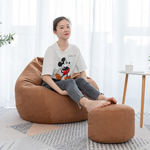 Meijuner Lazy Sofa Cover Solid Chair Covers without Filler/Inner Bean Bag Pouf Puff Couch Tatami Living Room Furniture Cover