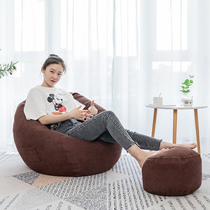 Meijuner Lazy Sofa Cover Solid Chair Covers without Filler/Inner Bean Bag Pouf Puff Couch Tatami Living Room Furniture Cover