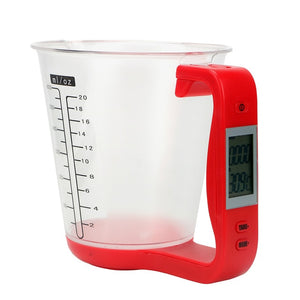 NICEYARD Electronic Measuring Cup Kitchen Scales Digital Beaker Host Weigh Temperature Measurement Cups With LCD Display